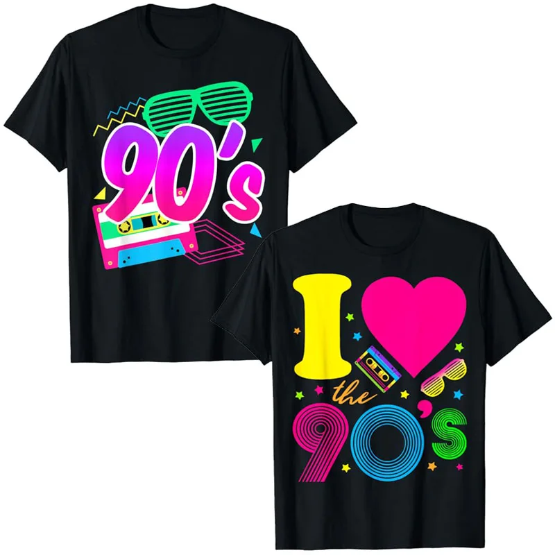 

1990's 90s T-Shirt I Heart The Nineties Shirts Retro Style Cute Graphic Outfits Saying Tee Y2k Tops Aunt Mama Birthday Gifts