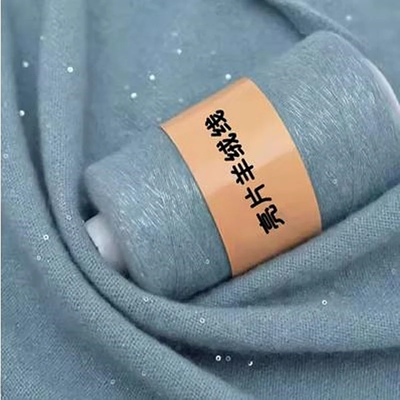 

Pure Camere Yarn iny Sequins Hand Knitted Soft Not Scratchy hine Woven Camere Wool Ball Fine Scarf Fabric for Clothing