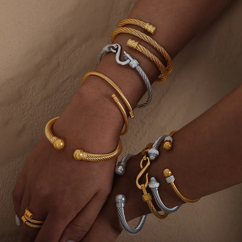 Simple Stainless Steel Bracelet Personality Ladies Couple Bracelet For Women Jewelry Gift