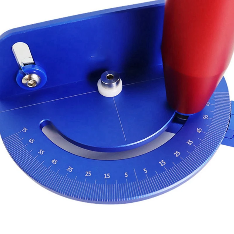 Miter pengukur gergaji meja/Router, alat pengukur rakitan pagar profil aluminium dengan rel berhenti, tukang kayu DIY