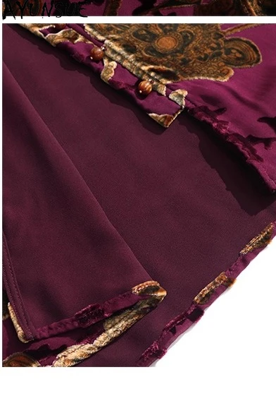 AYUNSUE 47% التوت الحرير 53% قمصان النايلون النساء قمصان أنيقة للمرأة الملابس 2025 الفرنسية ربيع الخريف قميص قميص فام #5