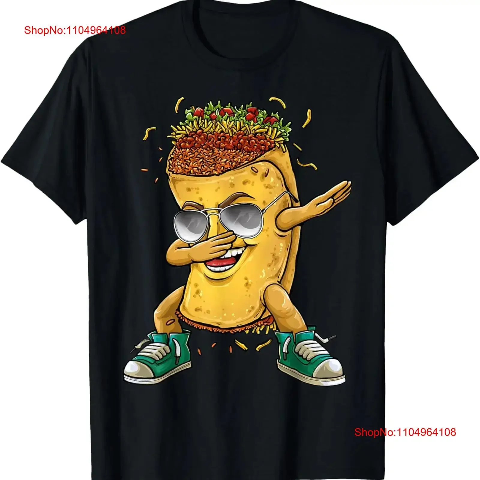 

Dabbing Burrito Cinco de Mayo Mexican Party T Shirt vintage Washed streetwear Versatile Casual Stretched Top For Everyday Wear