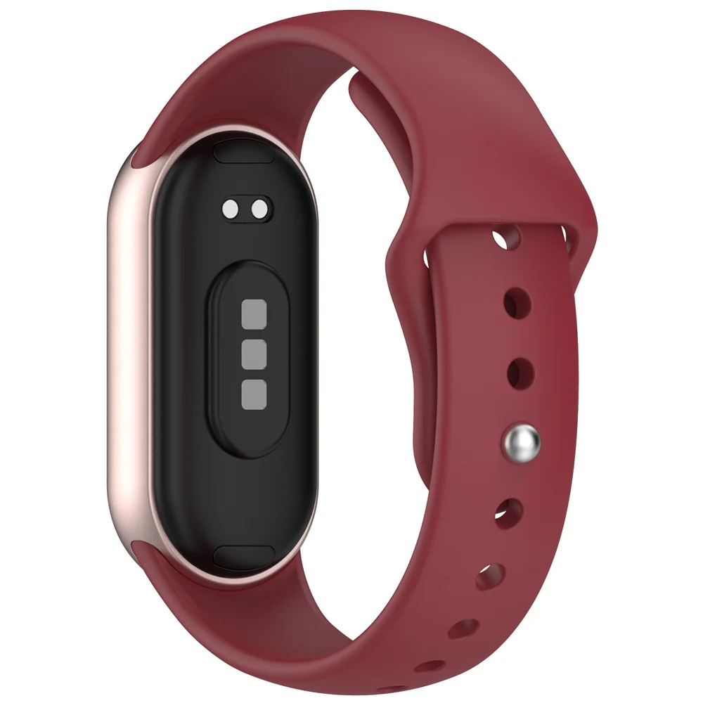 Ремешок для часов Xiaomi Band 10/9/8, высококачественный мягкий и прочный силиконовый ремешок, регулируемый браслет со скрытой пряжкой