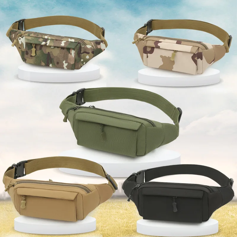 2024 New Fashion Men\'s Waist Bag Mobile Phone Bag Multi-functional Sports and Leisure Outdoor Camouflage Shoulder Bag Chest Bag