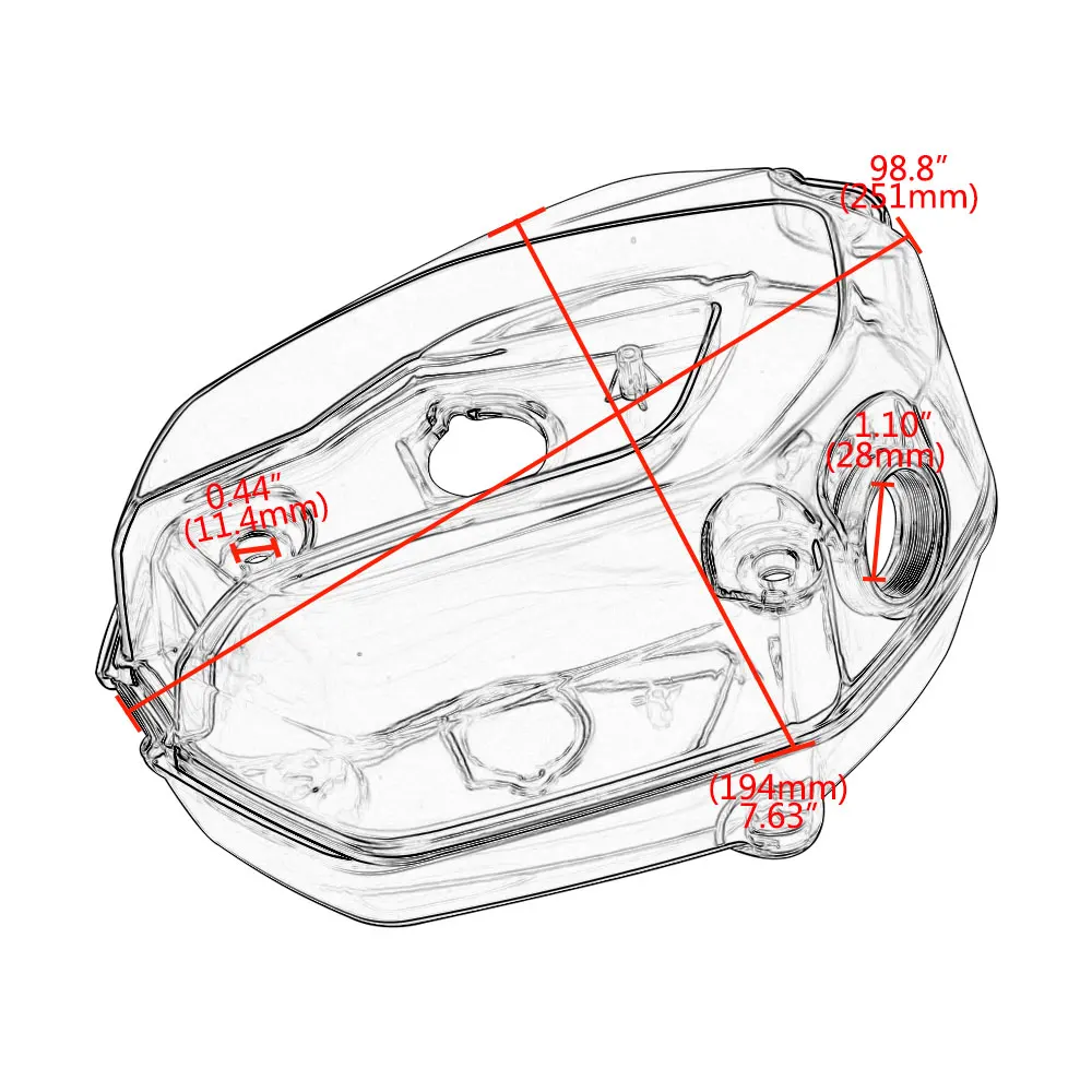 Left/Right PC Motorcycle Transparent Engine Cylinder Head Valve Covers BMW R1200GS Adventure (K51) Refrigerated Water 2014-2018