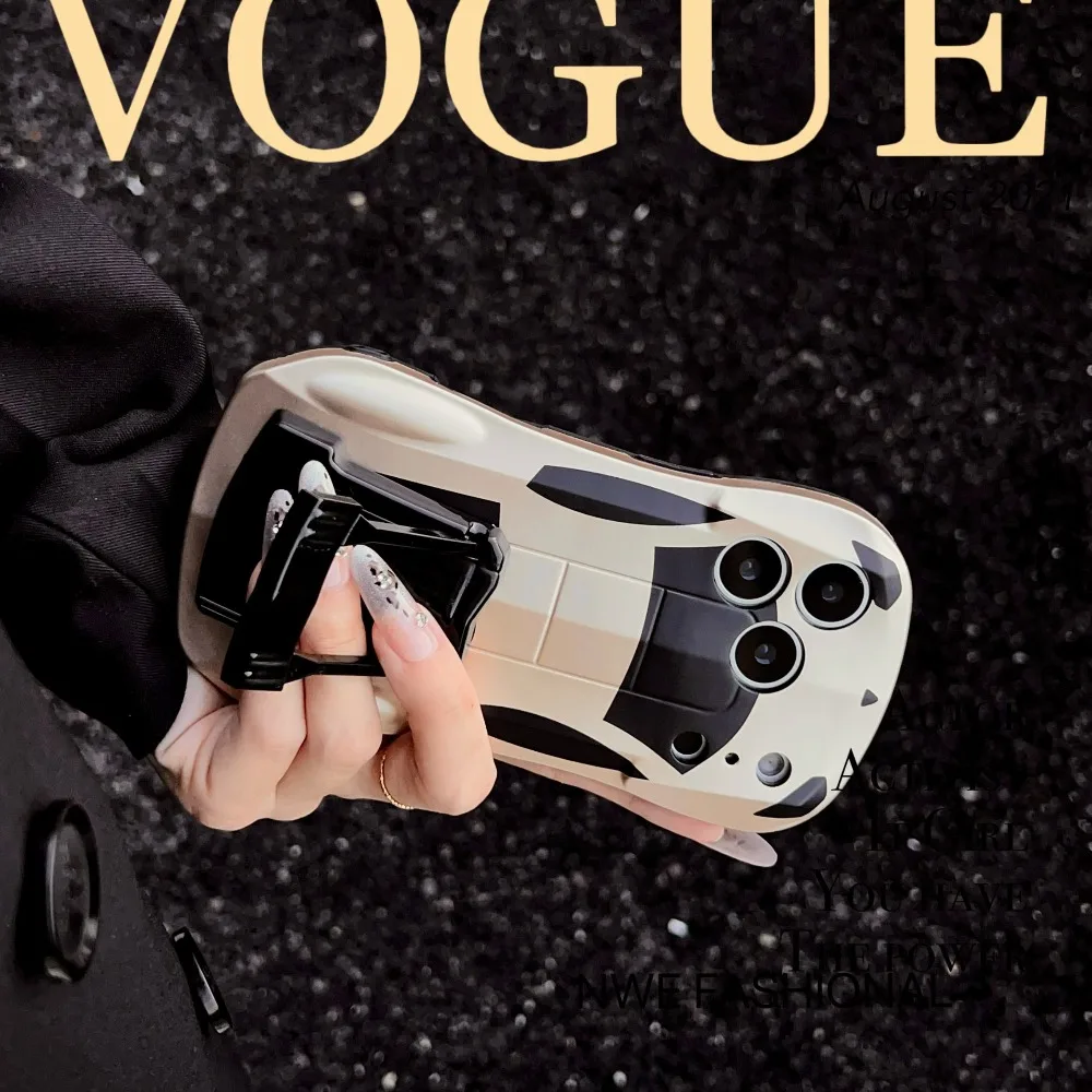 حافظة هاتف رياضية فاخرة للغاية على طراز السيارة مع تأثير قوي ثلاثي الأبعاد وقبضة ممتازة لهاتف آيفون 17 16