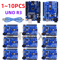 1-10PCS/ high quality UNO R3 (CH340G) MEGA328P for Arduino UNO R3 + USB CABLE ATMEGA328P-AU Development board 16Mhz TYPE-C