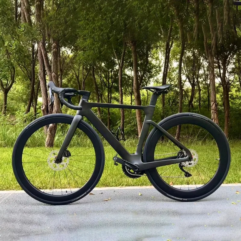 

Sensah 700C Aero Racing Carbon Fibre Frame Road Bicycle 24 Speed 2*12S Ordinary Pedal with Hydraulic Disc Brake Thru Axle