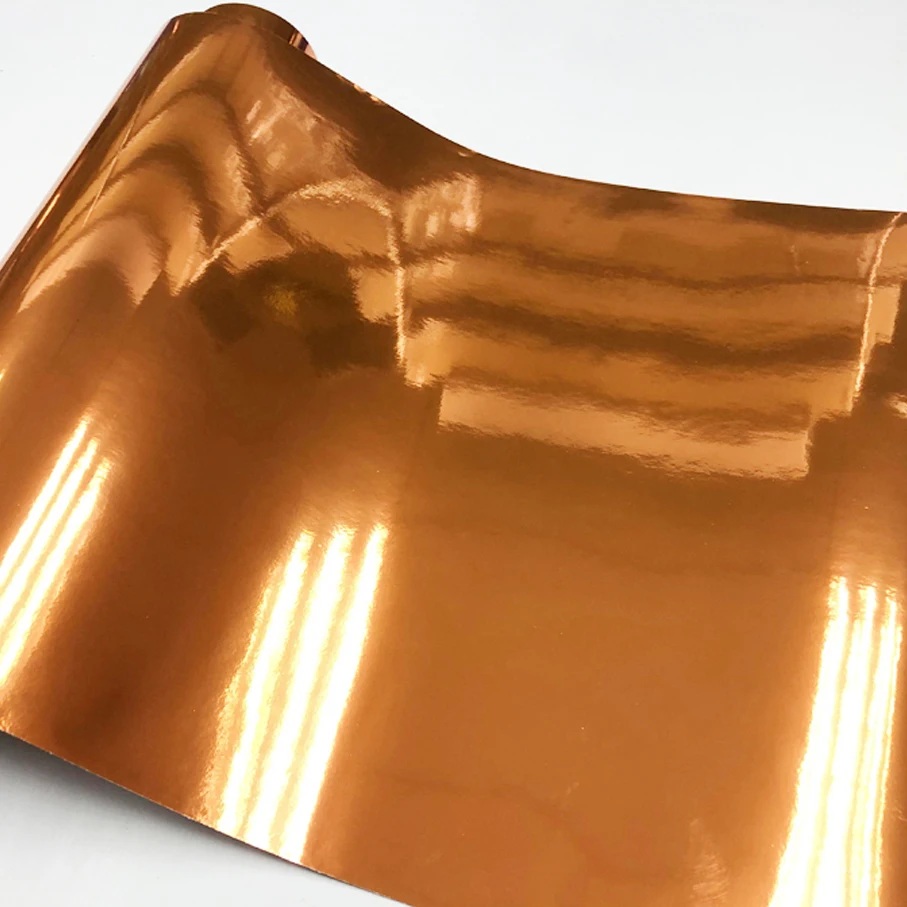 10/20/30/40/50/58X152 سنتيمتر عالية لمط مرآة برتقالية كروم مرآة مرنة الفينيل التفاف ورقة لفة فيلم سيارة ملصق مائي ورقة