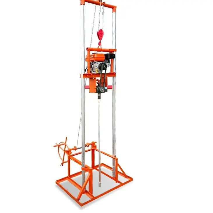 맞춤형 소형 휘발유 수동 수중 시추기 80m 깊이 우물 휴대용 경량 효율적인 시추