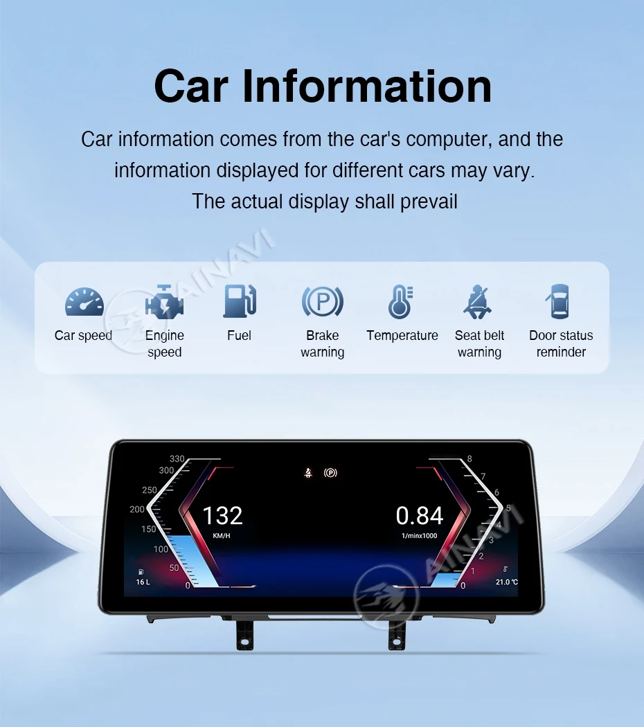 AINAVI Wireless CarPlay Android Auto für BMW 1 2 3 4 Serie F20 F21 F22 F23 F30 F31 F32 F33 F34 F35 F36 NBT 12,3 Zoll Multimedia-Player Infotainment Autoradio Auto-Audio Auto-Display Bluetooth – Detail 10