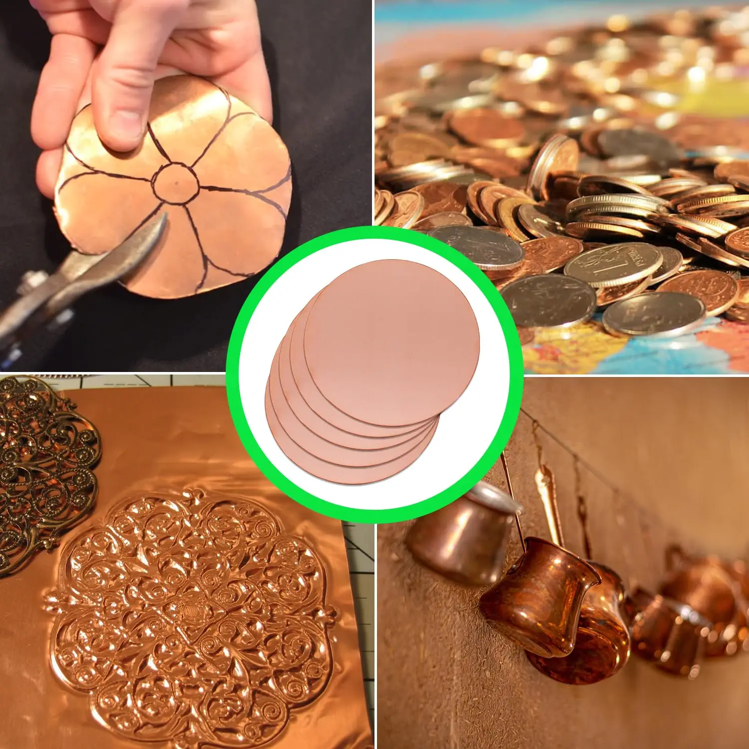 T2 لوحة النحاس النحاس النقي لوحة مستديرة ورقة وسادة ورقة دائرية سمك 0.3/0.5 مللي متر القرص قطر 10 15 20 25 30 35 40 45-300 مللي متر