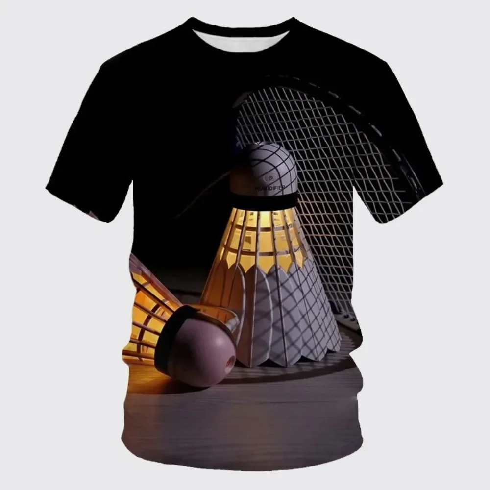 

26 Badminton 3D Printed T-Shirts Sports Casual Streetwear T-Shirt Tops
