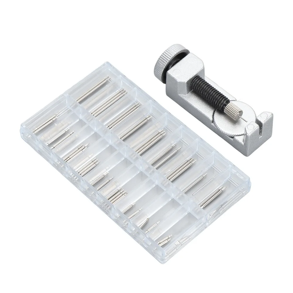 

98pcs Professional Metal Watch Band Strap Link Pins Remover Plastic Silver Watch Repair Tool Watch Sizing Tool Strap Replacement