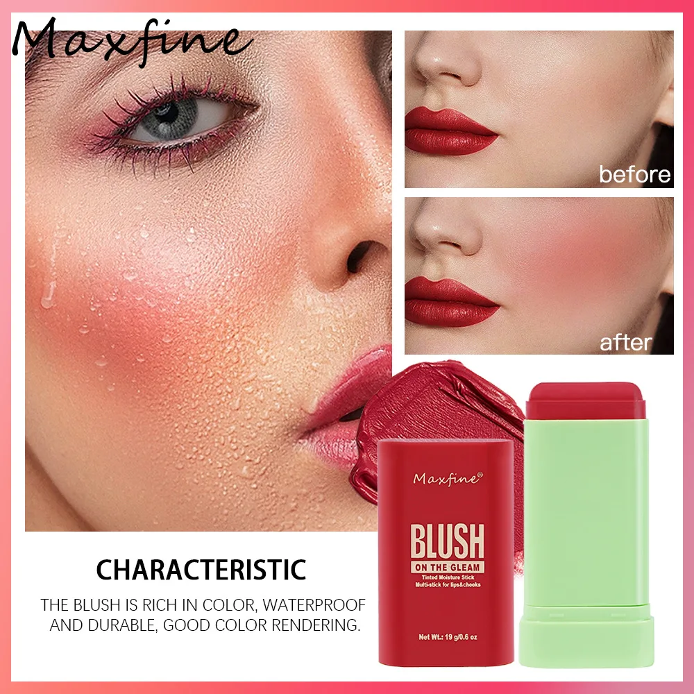 maquillaje 3 In 1 Makeup Tubes Used On Lips Eyes Cheeks Multi-function Blush Stick Natural Cheek Face Rouge Blusher Cream