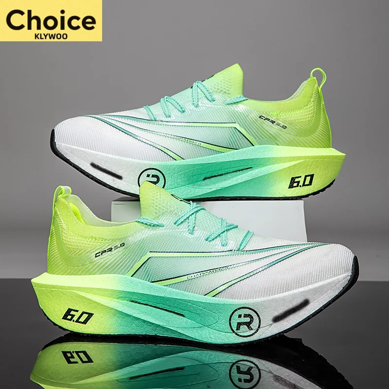 

Men Sports Speciality Marathon Running Shoes Carbon Board Breathable Lightweight Women's Comfortable Athletic Nonskid Sneakers