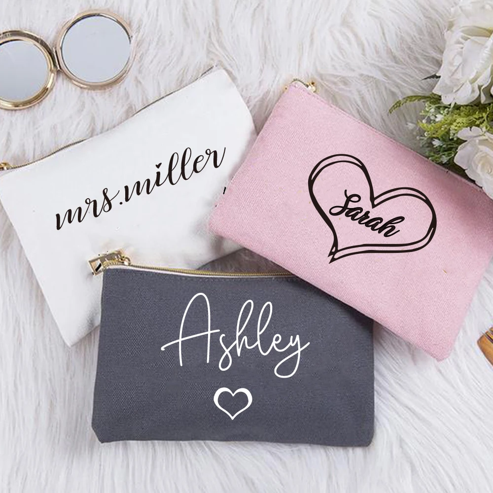 Personalized Makeup Bag Gift For Women Custom Cosmetic Bag Bridesmaid Gift Bridesmaid Proposal Gifts For Holiday Zipper Pouches