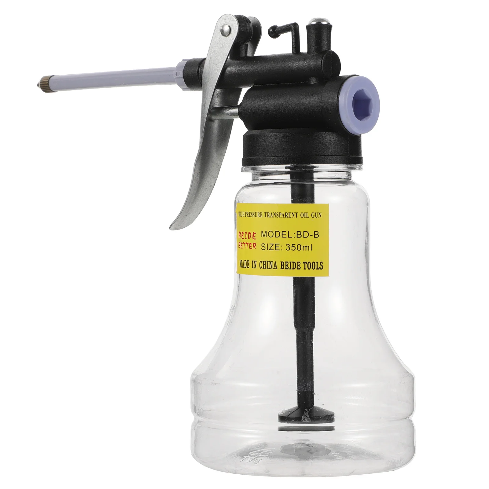 

350Ml Manual Pump Oiler Can High Pressure Plastic Oil Dispenser For Car Automotive Machinery Lubrication Portable Small Oil Can