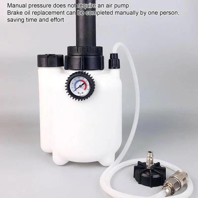 Brake Fluid Flush Kit 3L Manual Vacuum Fluid Pump Brake System Bleeding Tools Brake Flush Machine Pneumatic Brake Bleeder For