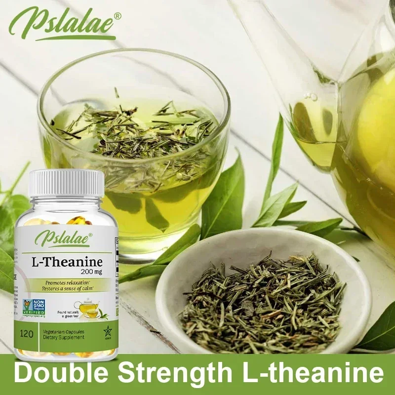 L-Theanine Capsules - Dietary Supplement To Relieve Stress, Support Healthy Mood and Improve Concentration