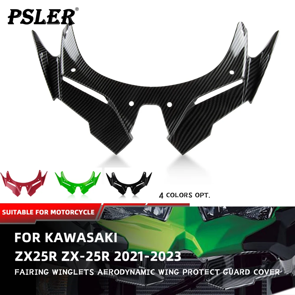 For KAWASAKI ZX25R ZX-25R ZX 25 R 2021-2023 Front Fairing Winglets Aerodynamic Wing Protect Guard Cover Motorcycle Accessories