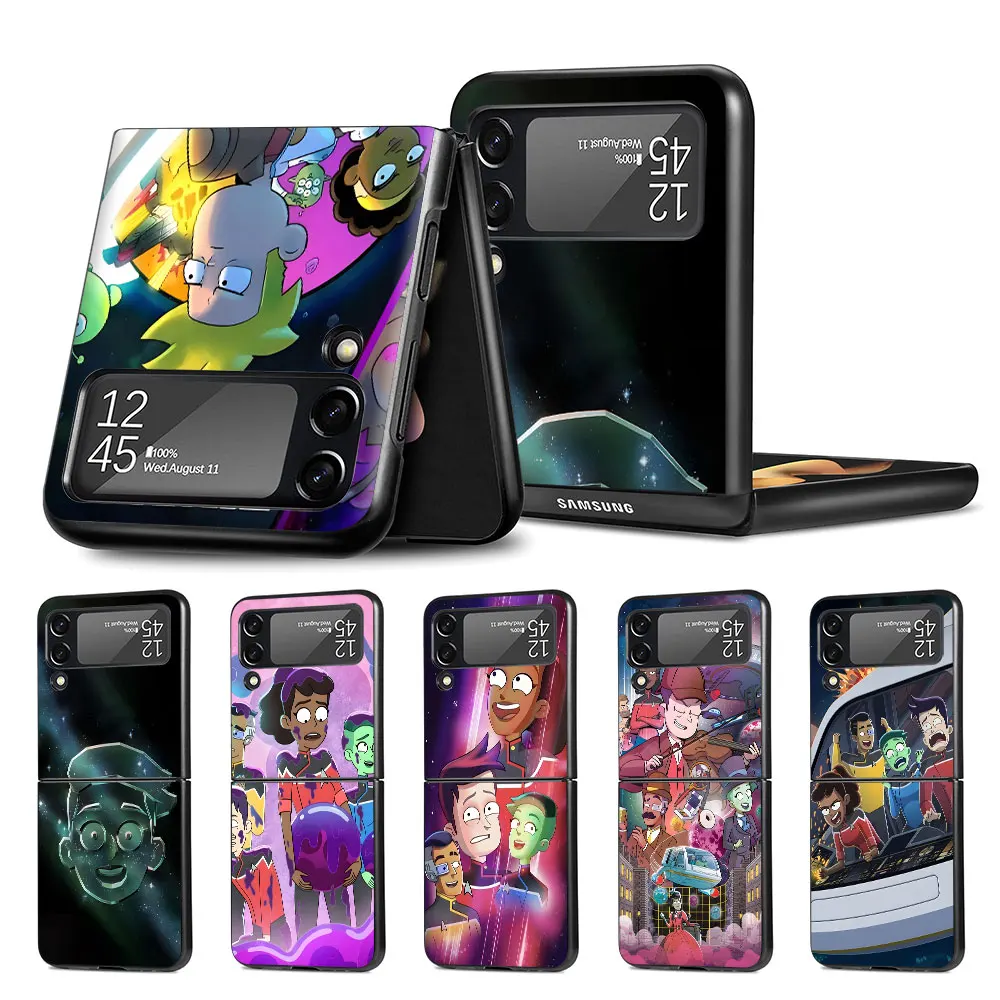 Lower Decks Star Trek Case for Samsung Galaxy Z Flip4 Flip3 5G PC Hard Phone Shell Z Flip 4 3 Black Coque Zflip4 Zflip3 Cover