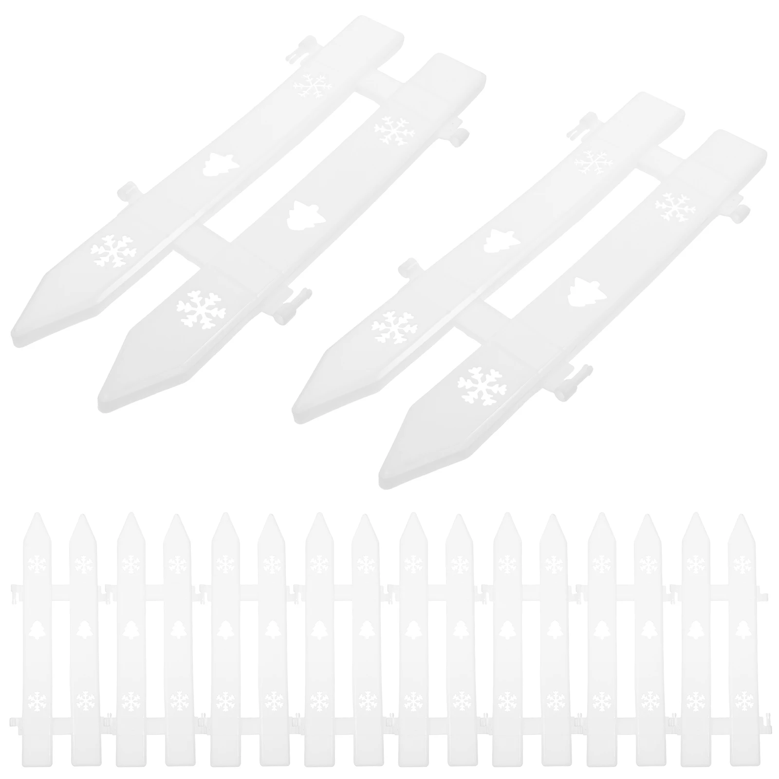 

20 Pcs Christmas Tree Gardening Supplies Plastic Courtyard Partition White Fence for Home Decor Garden Wall Balconies L
