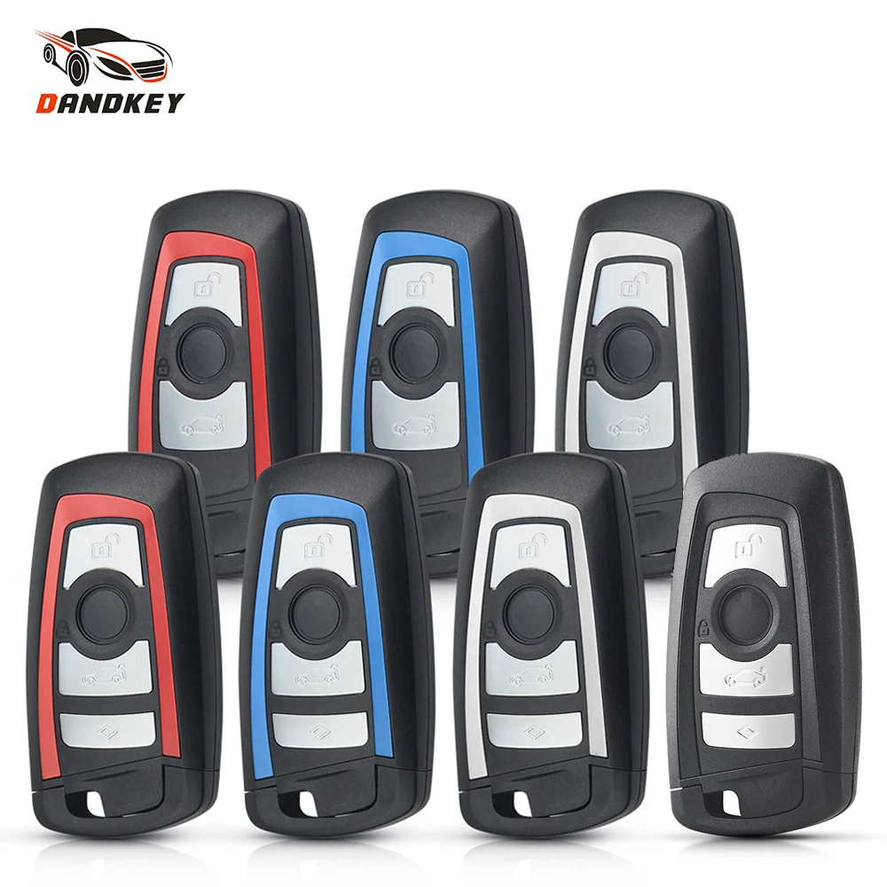 

Dandkey 3/4 Buttons Replacement Smart Key Shell For BMW CAS4 F 3 5 7 Series E90 E92 E93 X5 F10 F20 F30 F40 Remote Car Key Case