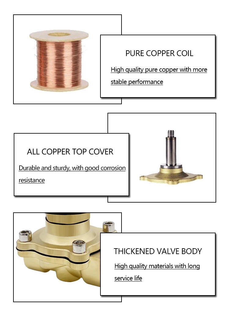 Elettrovalvola Normally Open Solenoid Valve 12V Water Valve AC220V Air Valve DN8/10/15/20/25/50 Electric Valve 1/4' 3/8' 1/2' 3/4' Cont Pneumatica — dettaglio 4