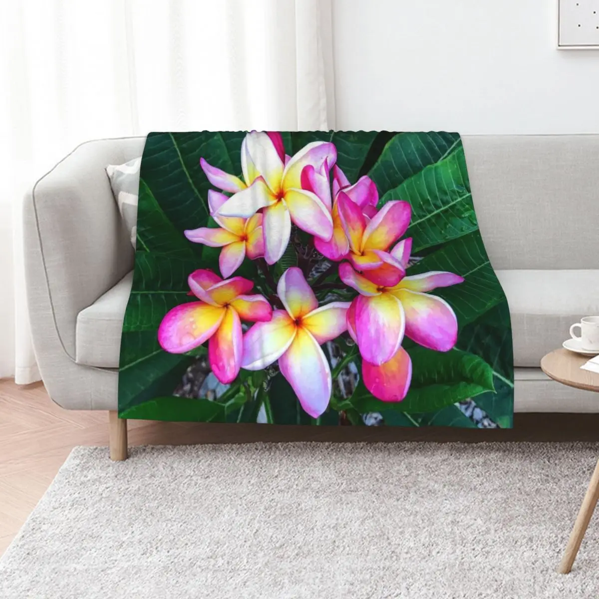 

Plumeria Flowers Throw Blanket bed plaid Shaggy Designers manga Blankets