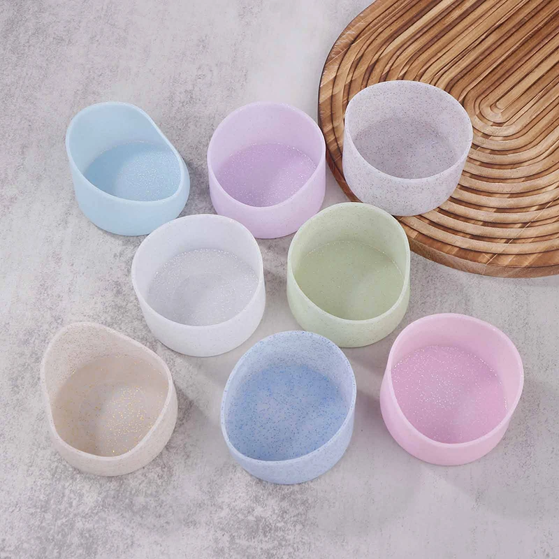 1Pc 8 Colors 7.5CM Silicone Cup Bottom Cover Heat Insulation Coaster Sleeve Water Cup Cover 75MM AntiSlip Bottle Sleeve