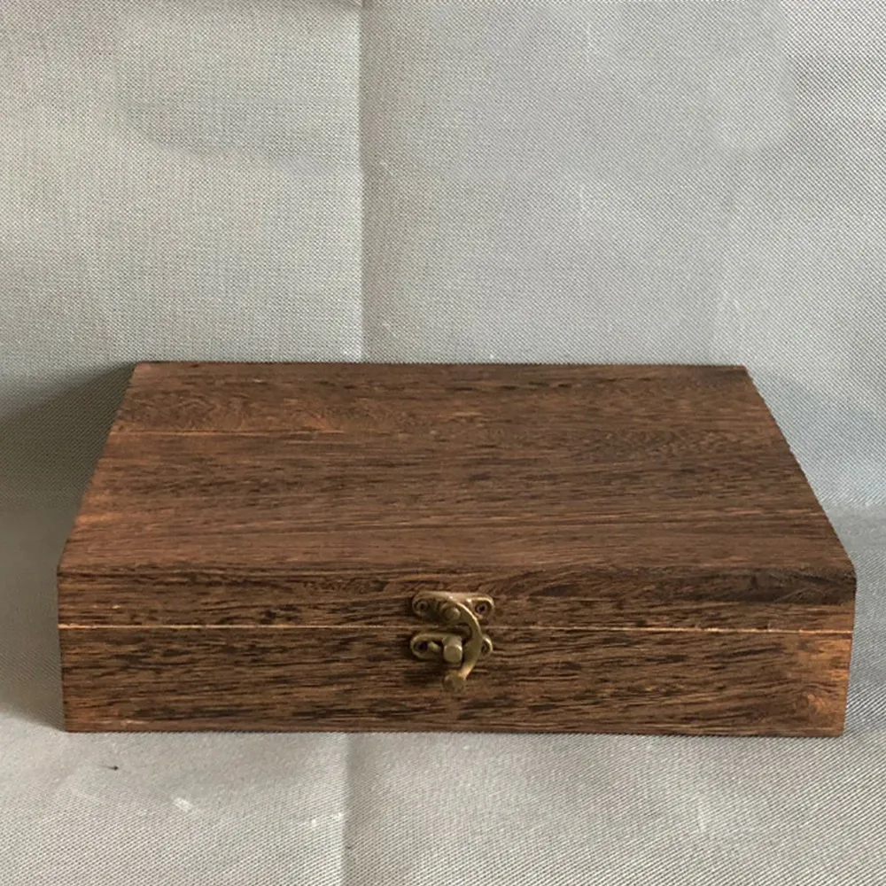 B-est Treasure Chest Jewelry Box Jewelry Case Storage Organizer Lockable Wooden Dust-Proof Exquisite Storage Box with Lock