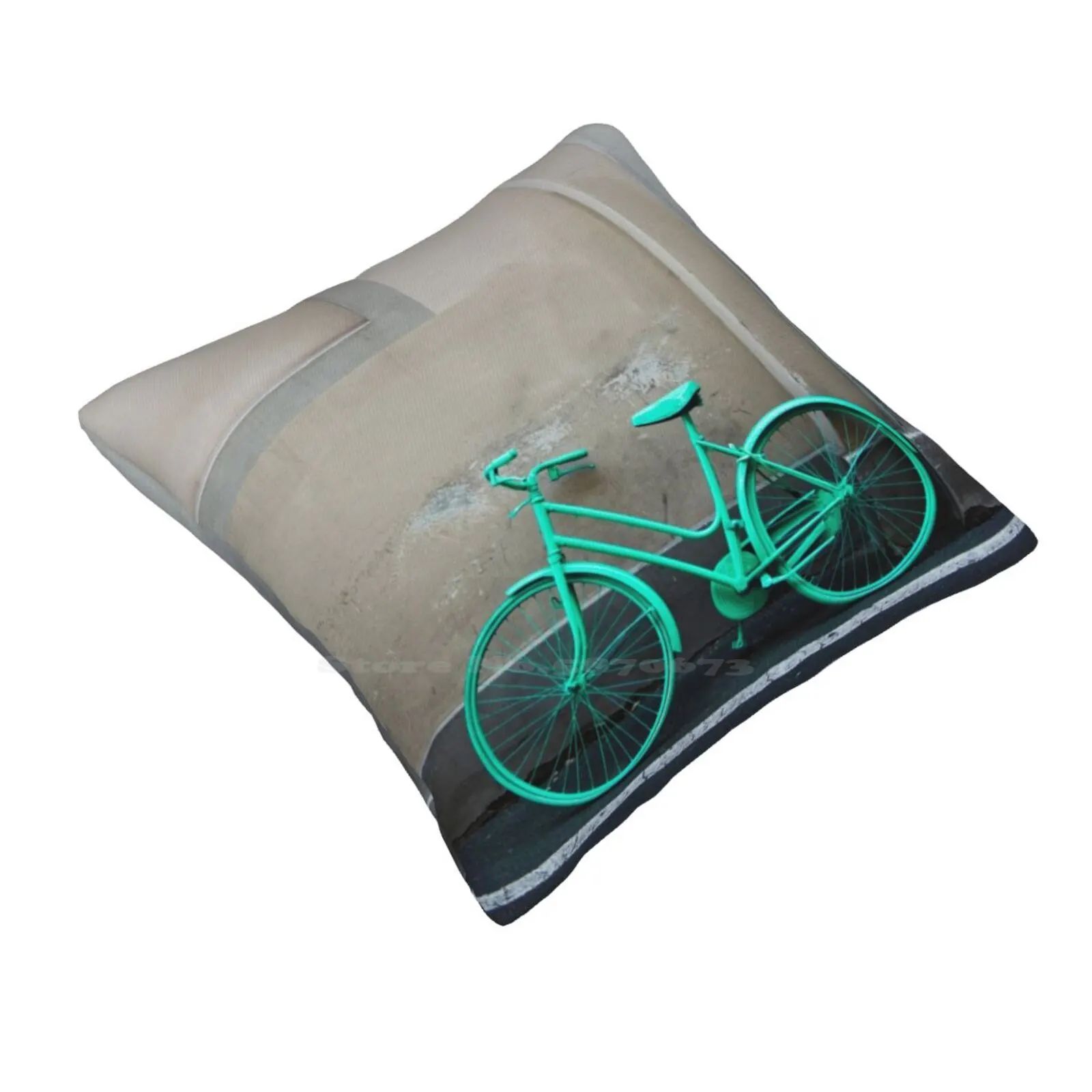 Green Cycle Home Sofa Car Cushion Cover Pillowcase Green Issues Green Transport Cycling Bicycle Going Green Eco Friendly