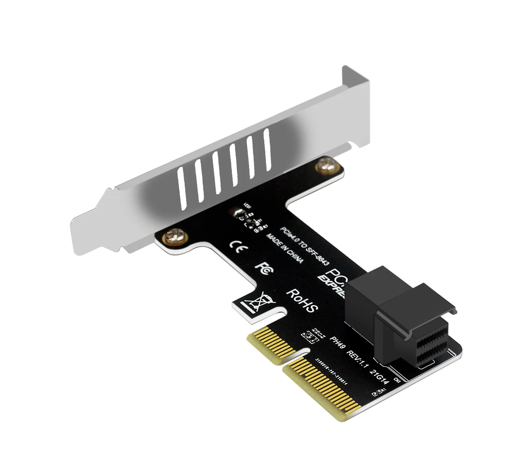 PCI E To SFF-8643 Riser Card PCI-EX4/X8/X16 PCIE X4 To SFF8643 Expansion Card PCIE To U2 Hard Disk Converter