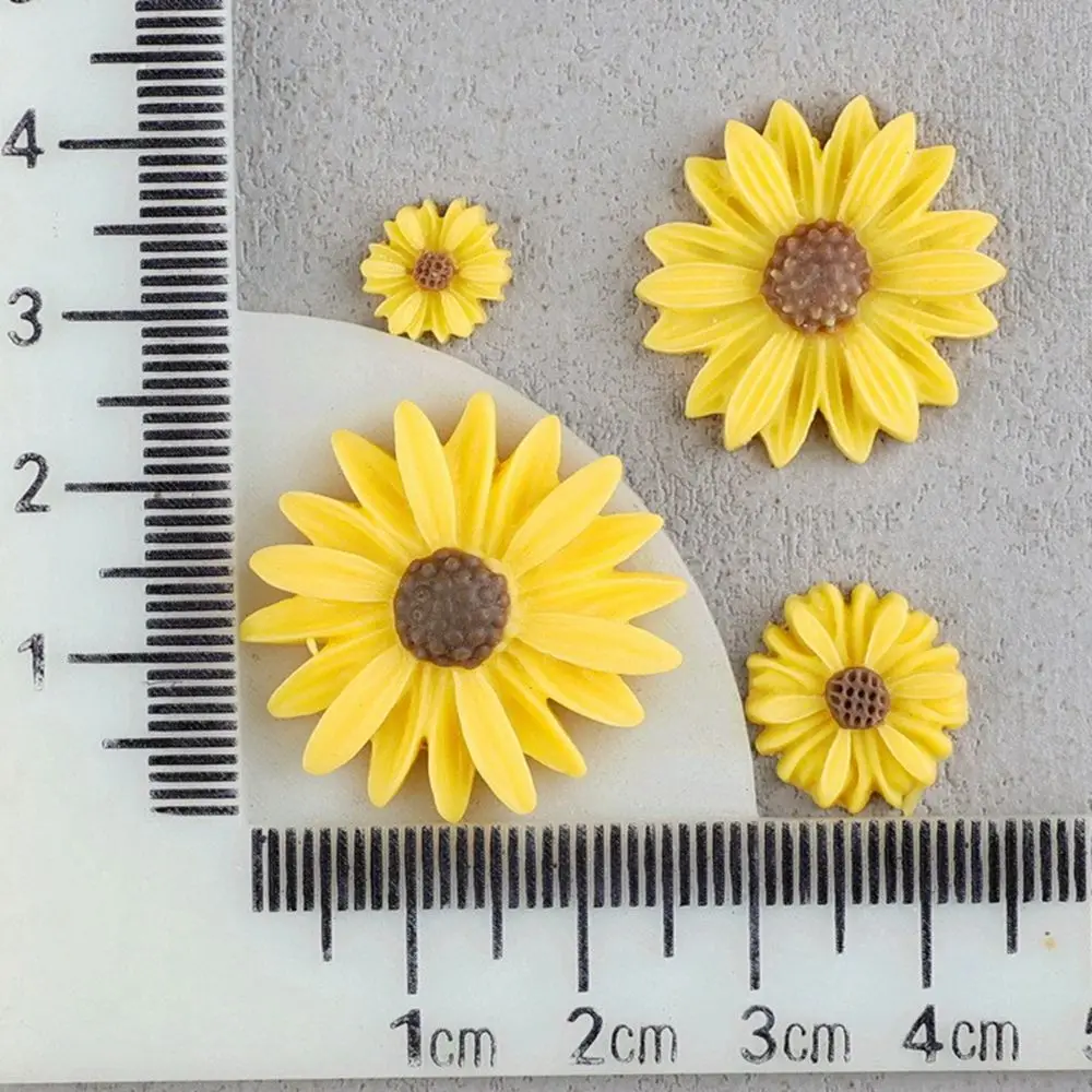 20 Stück Harz Lücke Gänseblümchen Blume Flatback Cabochon Stein Miniatur DIY Scrapbook Handwerk Home Decor Zubehör – Detail 5