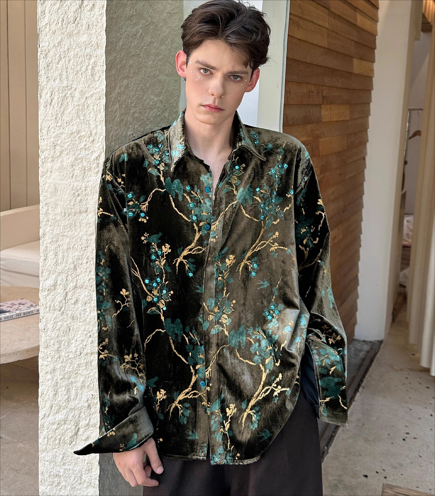 Fashion Embroidered Jacquard Elegant Shirts New Chinese Style Handsome Shirts Men 2025 Autumn New Loose Comfort Shirt Jackets