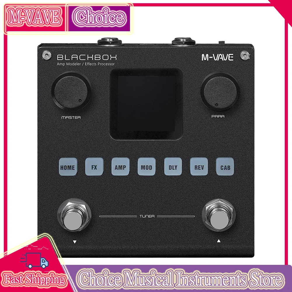 

Многофункциональный процессор эффектов M-VAVE для гитары/баса, имитатор усилителей, перезаряжаемый, для электрогитары и бас-гитары