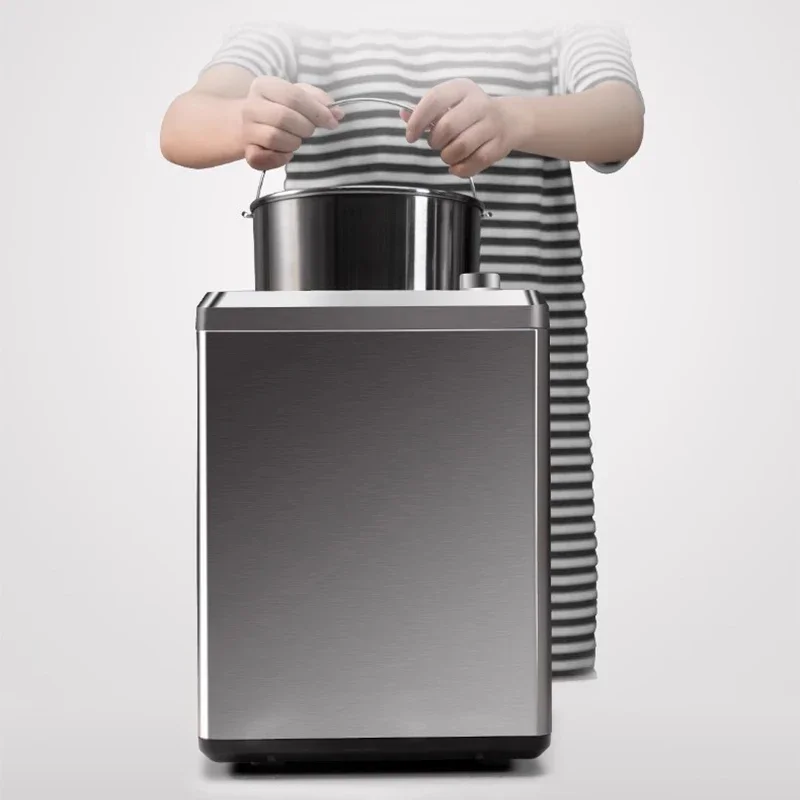 Máquina de sorvete todo em aço, máquina de sorvete de frutas de refrigeração independente totalmente automática doméstica