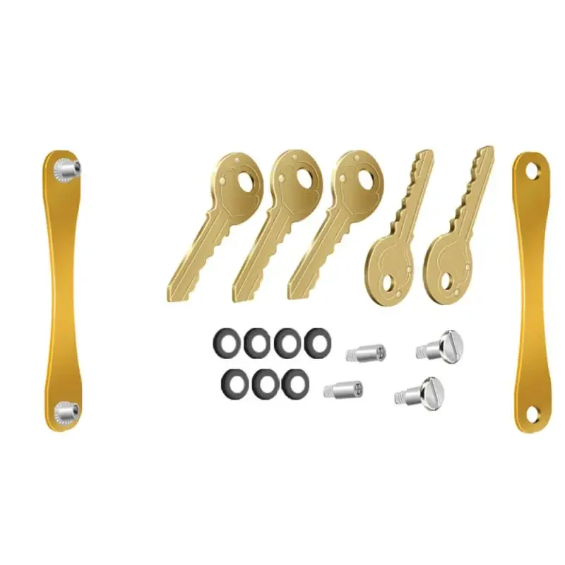 1 pçs diy bolso chave carteira chaveiro carteiras portátil compacto de alumínio chaveiro multi-funcional clipe chave chaveiro