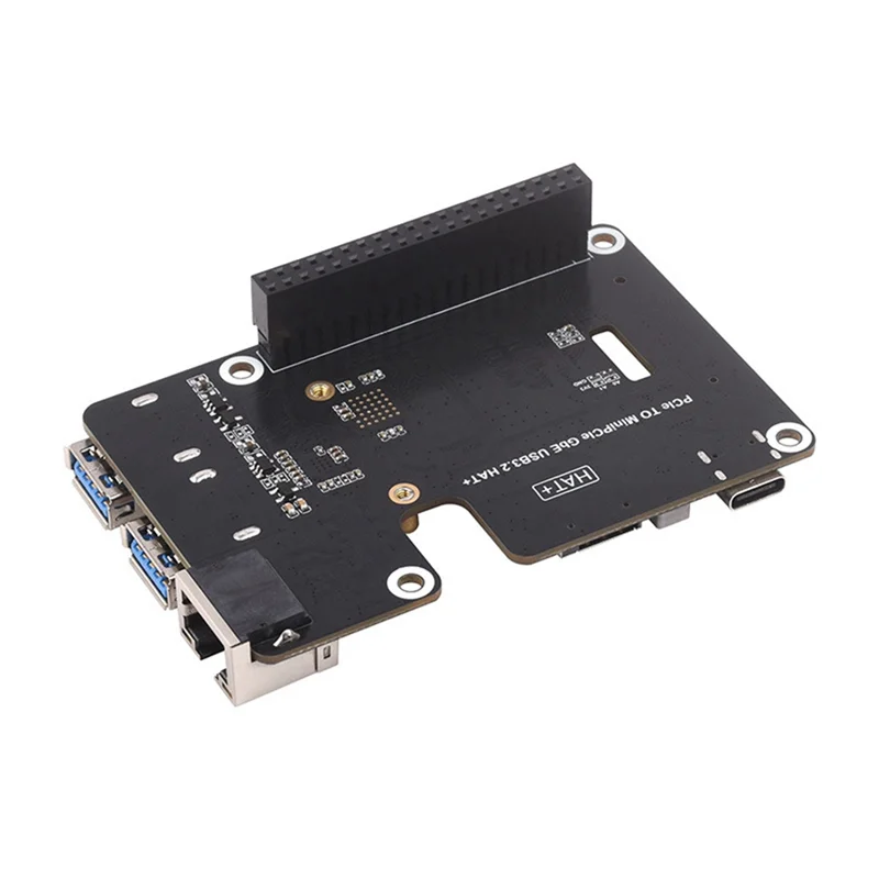 

New!For Raspberry Pi 5 Pcie To Minipcie 4G Gigabit Ethernet RJ45 USB3.2 HAT+ Adapter Board Pcie To Minipcie Gbe USB3.2 HAT+