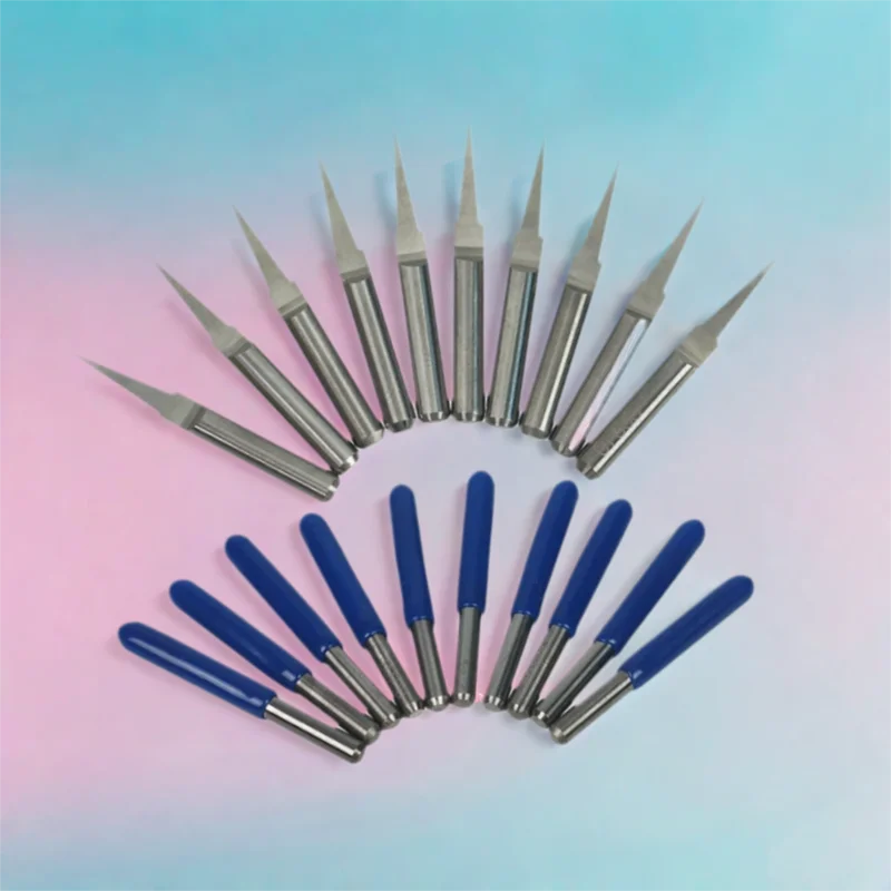 10 pièces Lot 3.175mm carbure PCB fraise en forme de V 10 20 30 degrés LY CNC fraise gravure forets CNC outils de routeur