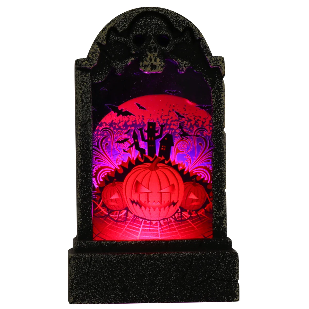 LED Tombstone Light Premium Plastic Pumpkin Halloween Decor Night Light LED Table Lamp Bedroom Living Room Stairs Study Unique