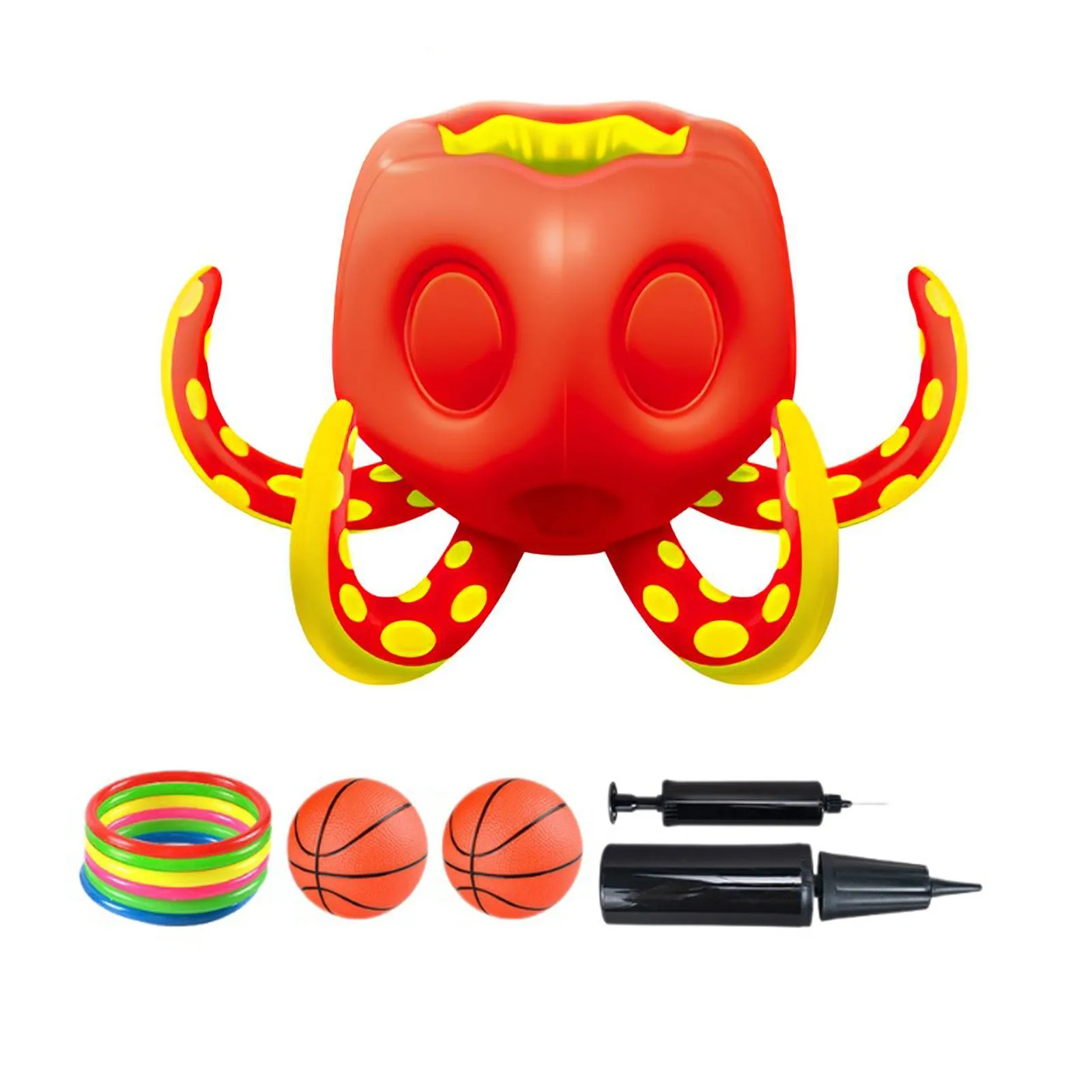 Aufblasbares Wasserschießen, Wurfspielzeug, Strandparty, Sommer-Wasserspielzeug, interessantes Pool-Basketballkorb-Wurfspiel, 2-in-1-Spielzeug