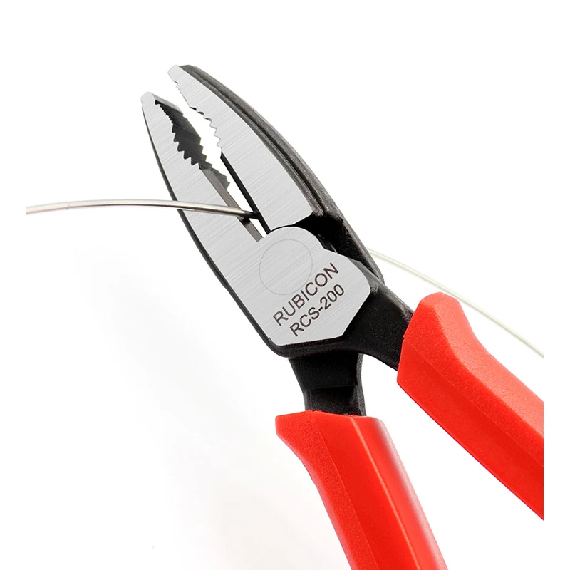 RUBICON Tool Combination Pliers with Wire Stripper Electrician Plier Ergonomic Design Polished Surface Wire Cutters RCS-150 200