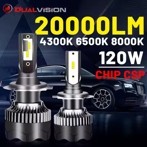 H4 LED Headlights 20000LM 120W LED H7 H1 H11 H8 H9 9005 9006 HB3 HB4 4300K 6500K 8000K 3570 CSP Chip Turbo Lamp Fog Lights 2PCS