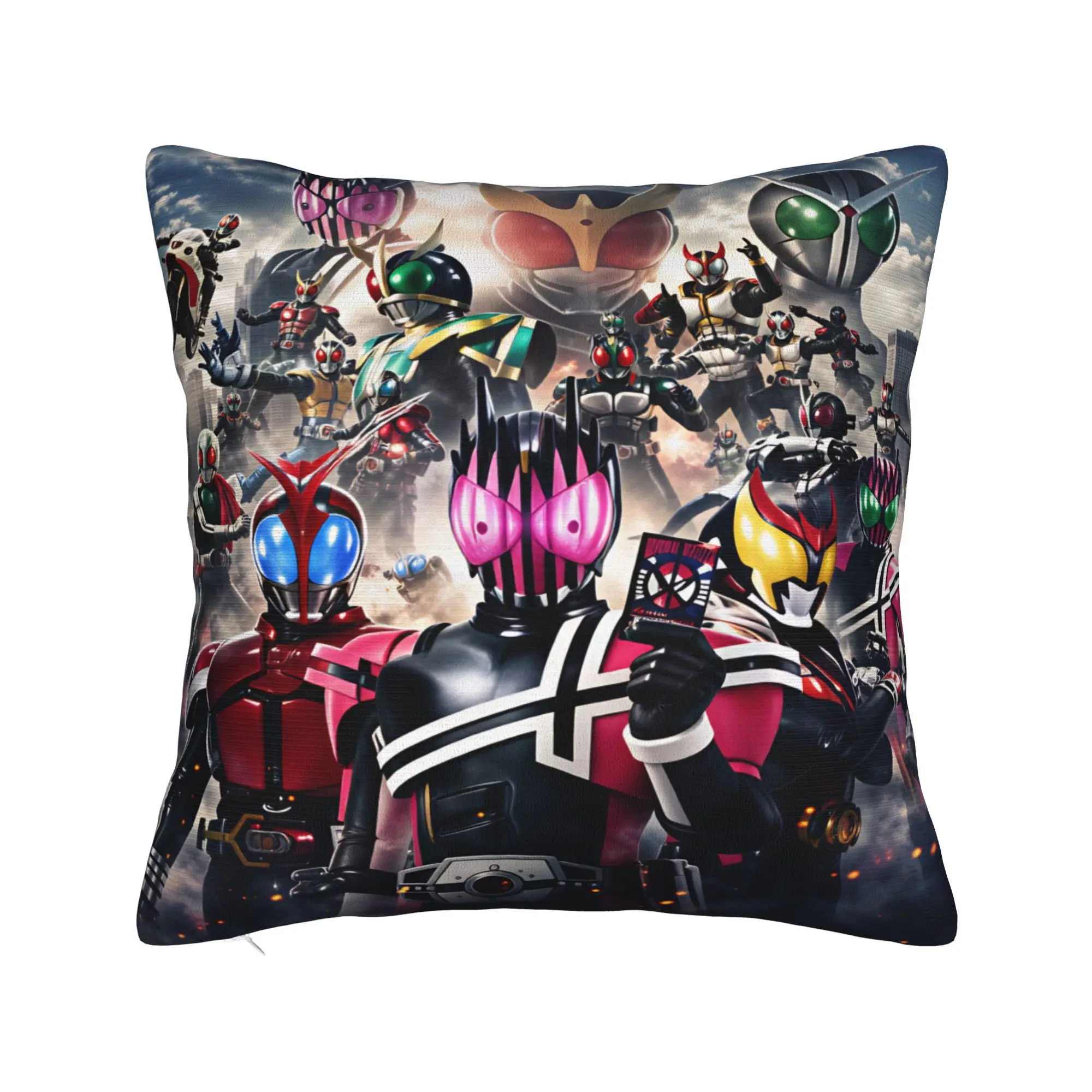 Pillow Cover Kamen Rider   Cute Funny Pillow Case For Sofa Couch Bed Living Room Pillowcases