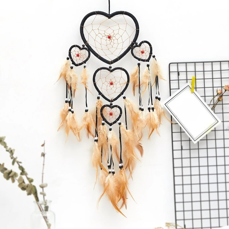 Picture 4: Peach heart five rings dream catcher net, house decoration, Indian original style