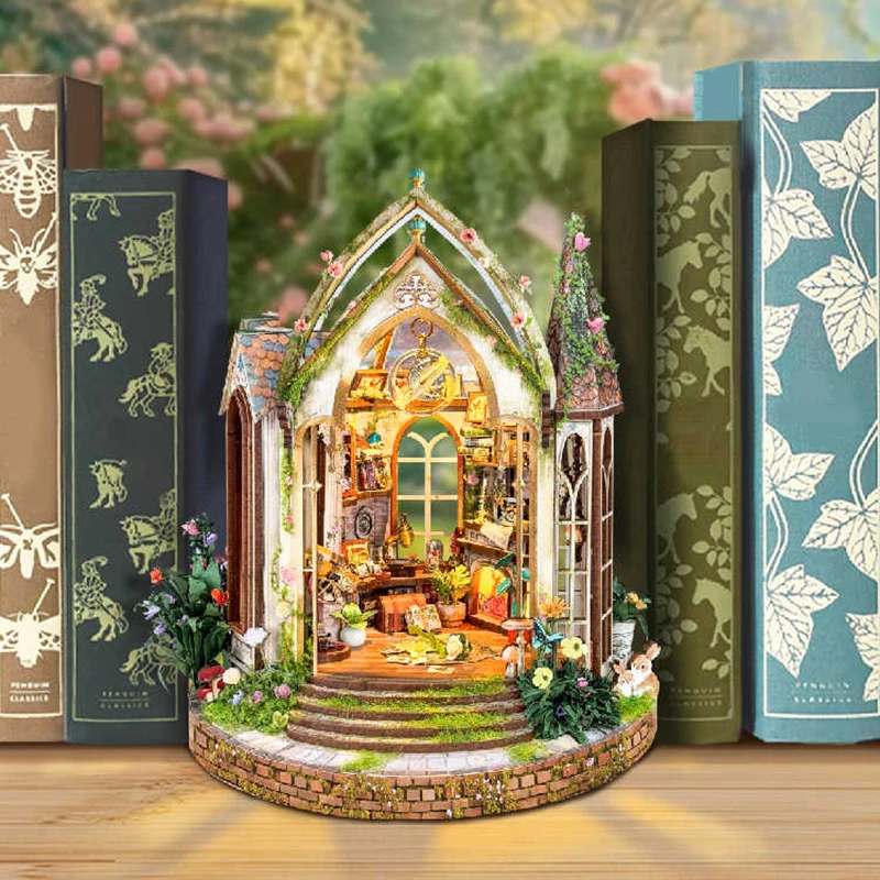 

DIY Wooden Dollhouse Dreamland Flower Studio Miniature with Furniture Kit 3D Assemble Toys for Children Adult Birthday Gift Casa