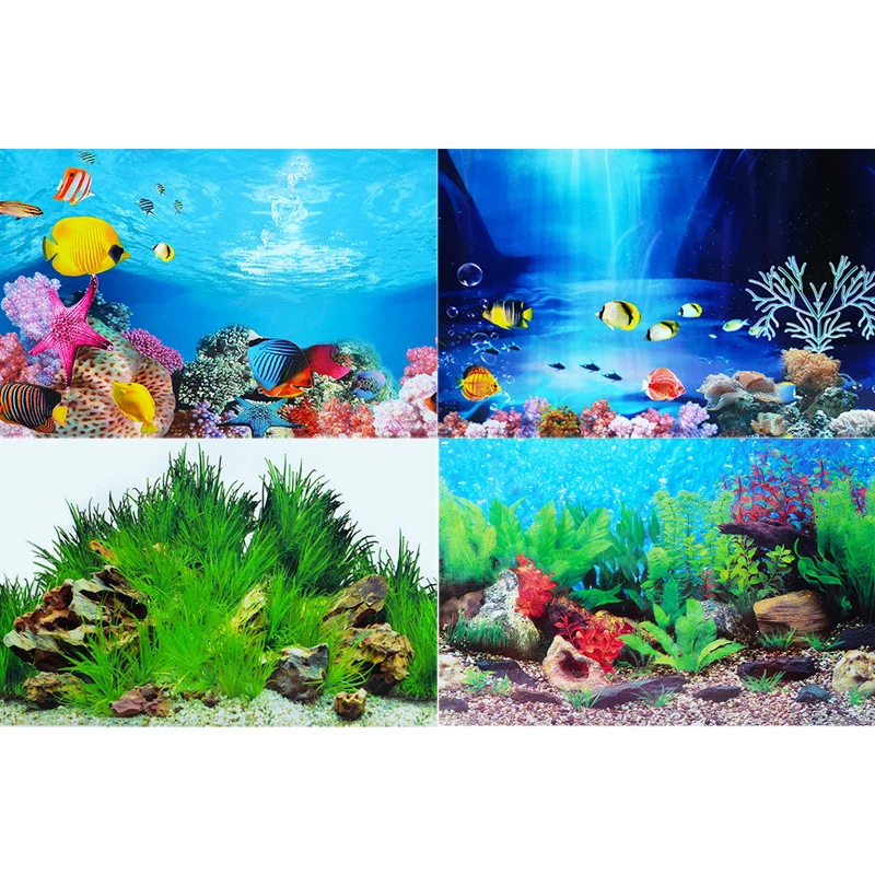 水族館用 3D 背景両面 HD 水槽風景ステッカー壁 Lan - Planted Aquarium Wallpaper のレビューと価格