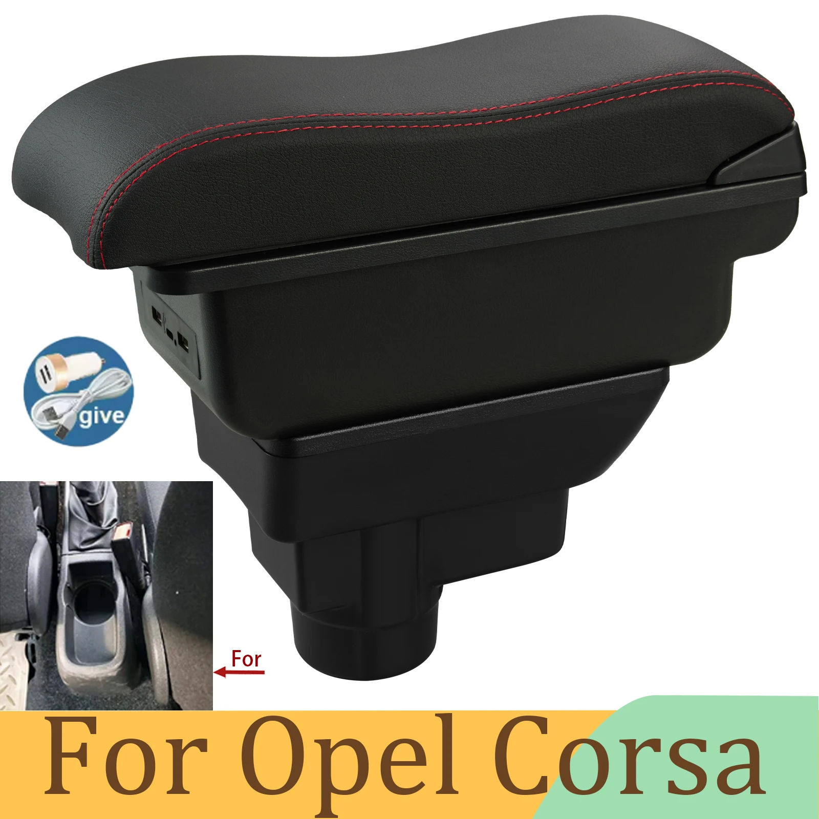 

Подлокотник для Opel Corsa, ящик для хранения, детали для тюнинга, аксессуары для автомобиля, элементы интерьера, запчасти для дооснащения.